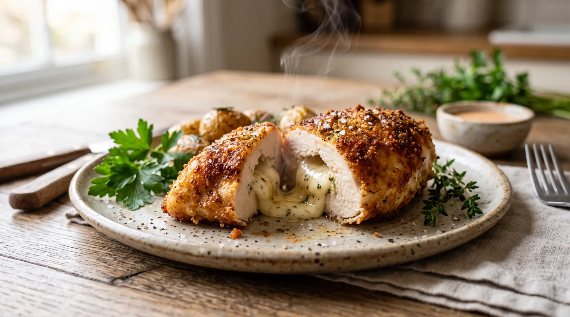 Куриная грудка с сыром в аэрогриле