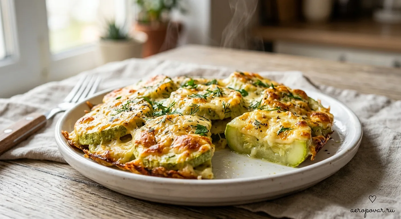 Кабачки с сыром в аэрогриле